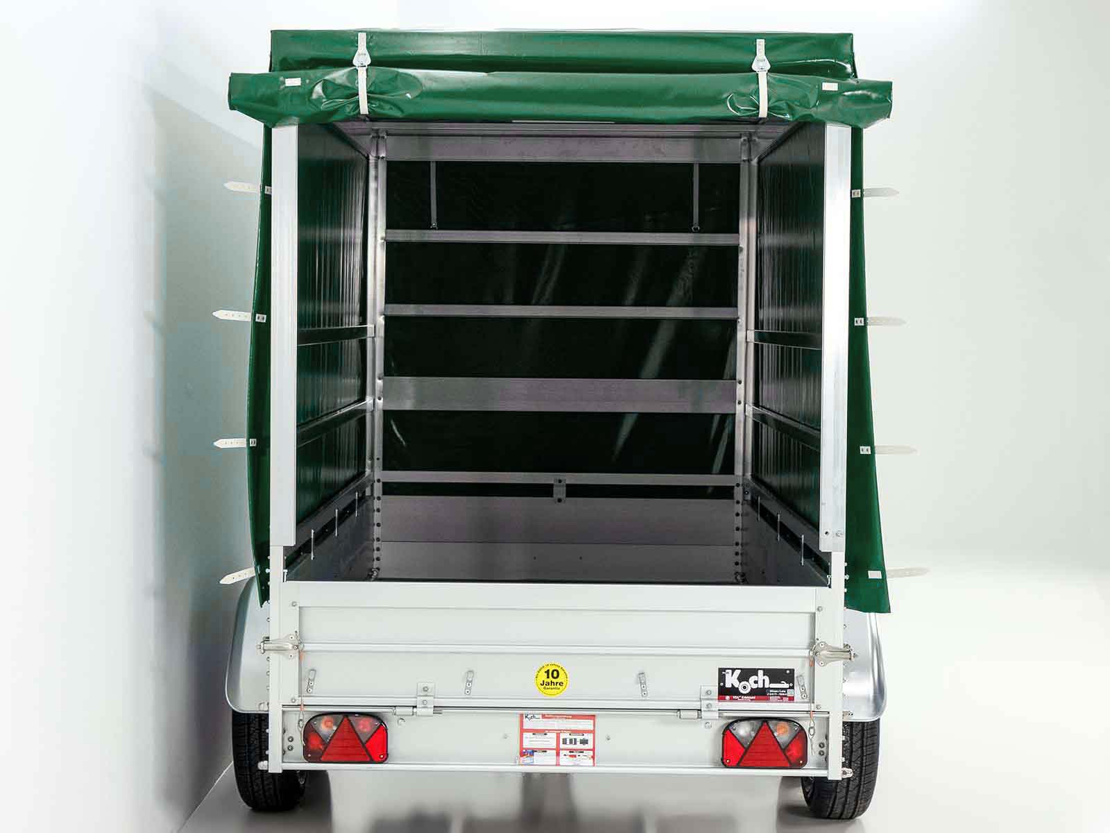Anhänger mit Plane 150x300cm 2600kg | Typ 7.26 | Hochplane 180cm – Grün-Neu – Image 6