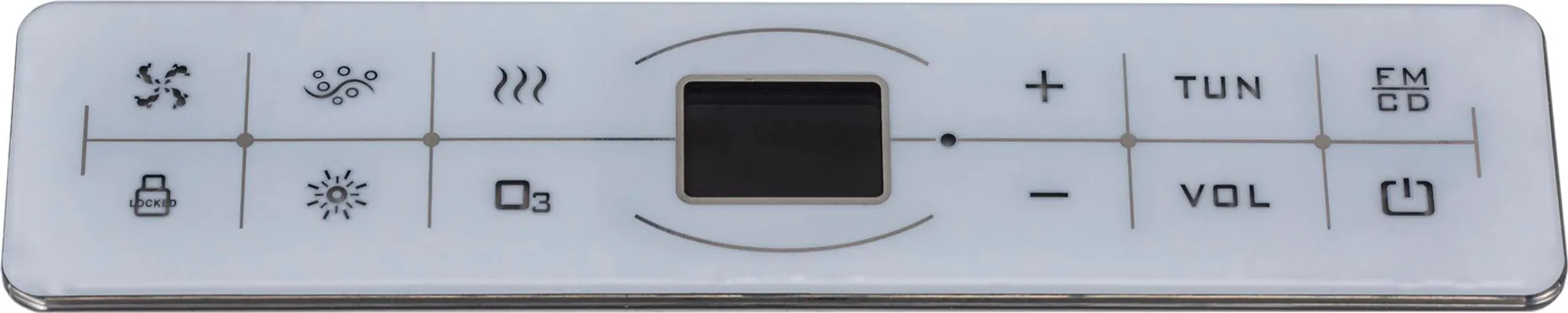 Basera PREMIUM Indoor Eck-Whirlpool Badewanne Guam Links 180 x 130 cm für 2 Personen mit 25 Massagedüsen, Heizung, Ozongenerator, Wasserfall, LED-Ambiente, Touchpanel, Bluetooth, Radio – Image 5