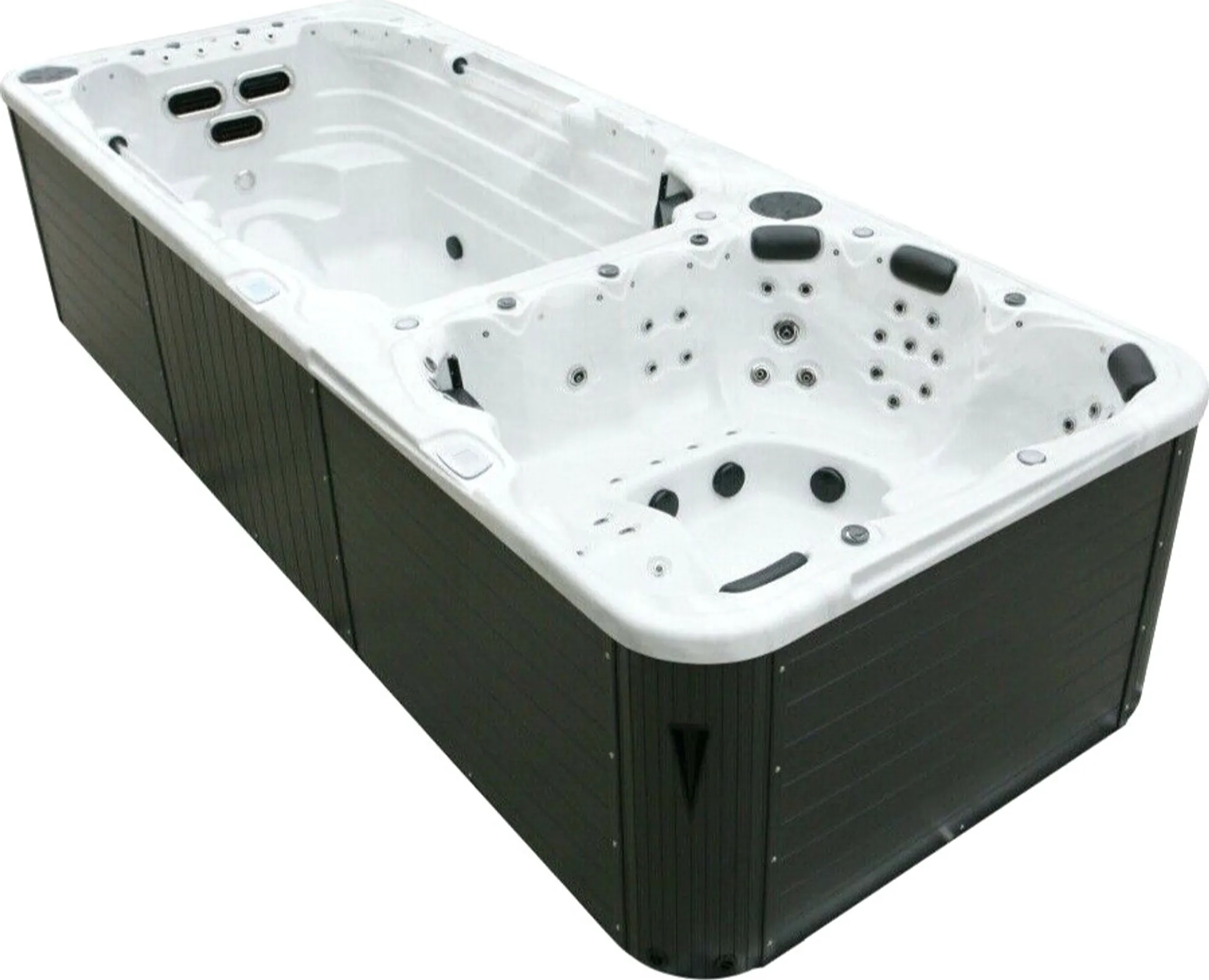 XXXL Luxus Led Swim Spa 580×230 Whirlpool+Gegenstromanlage Schwimmbecken V2 SET – Image 3
