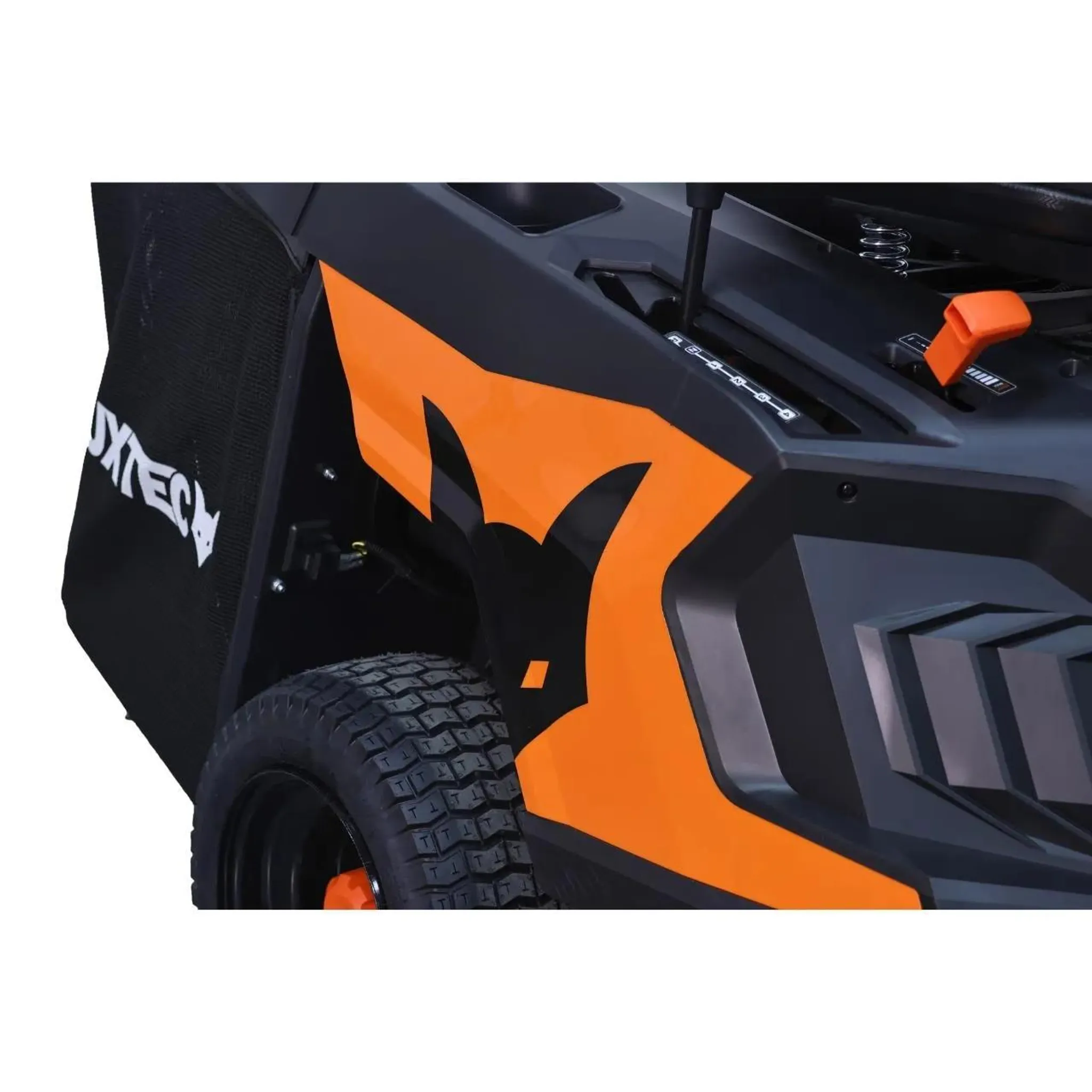 FUXTEC Aufsitzmäher FX-RMR66, Rasentraktor 6PS, Schnittbreite 66 cm, 150 L Fangsack, Schnitthöhe verstellbar, inkl. Trichter für Seitenauswurf – Image 7