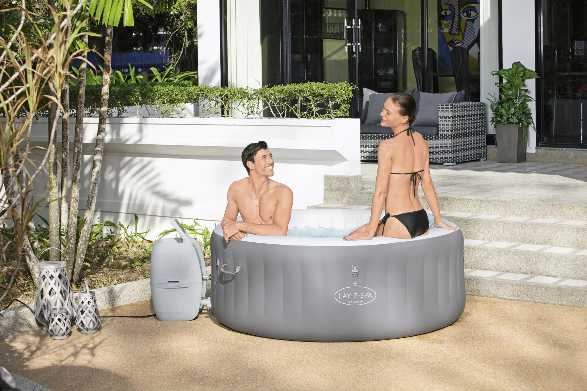 Bestway® LAY-Z-SPA® Whirlpool St. Lucia AirJet™ 170 x 66 cm, rund – Image 8
