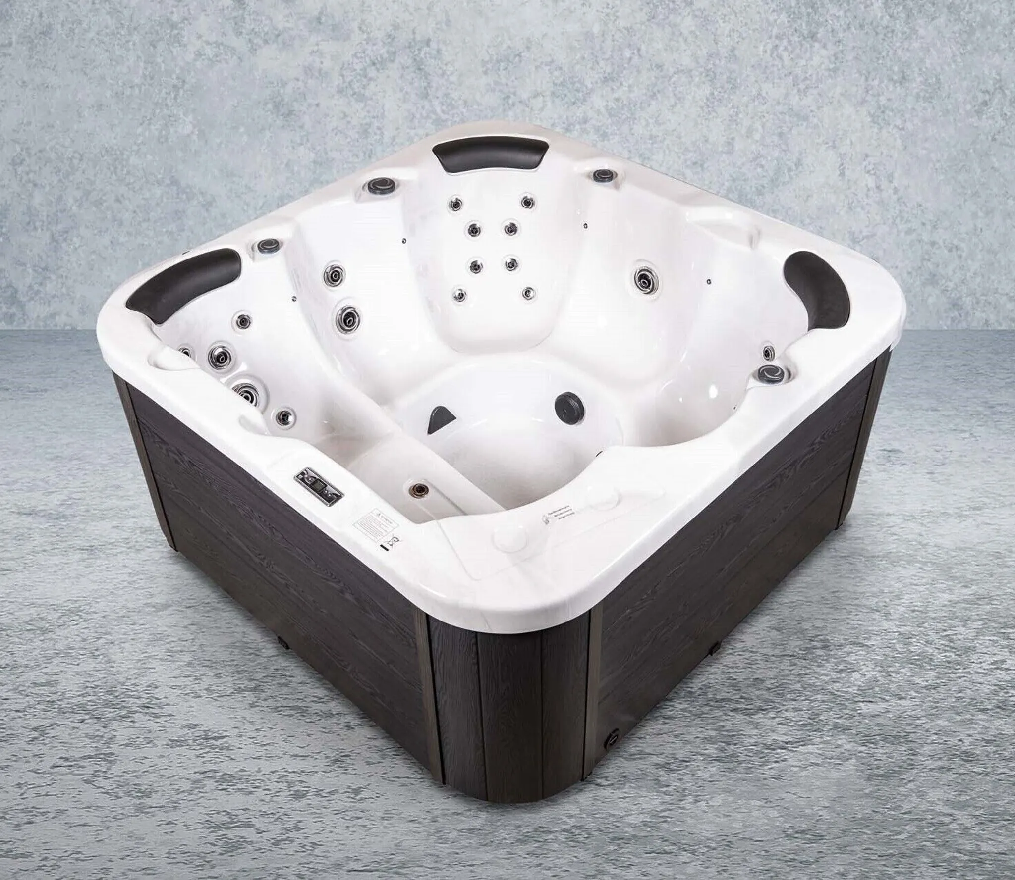 XXL Luxus SPA LED Whirlpool SET 200×200 Outdoor+Indoor Pool+Ozon+Vollausstattung+Thermoabdeckung bis zu 6 Pers. Modell 2025