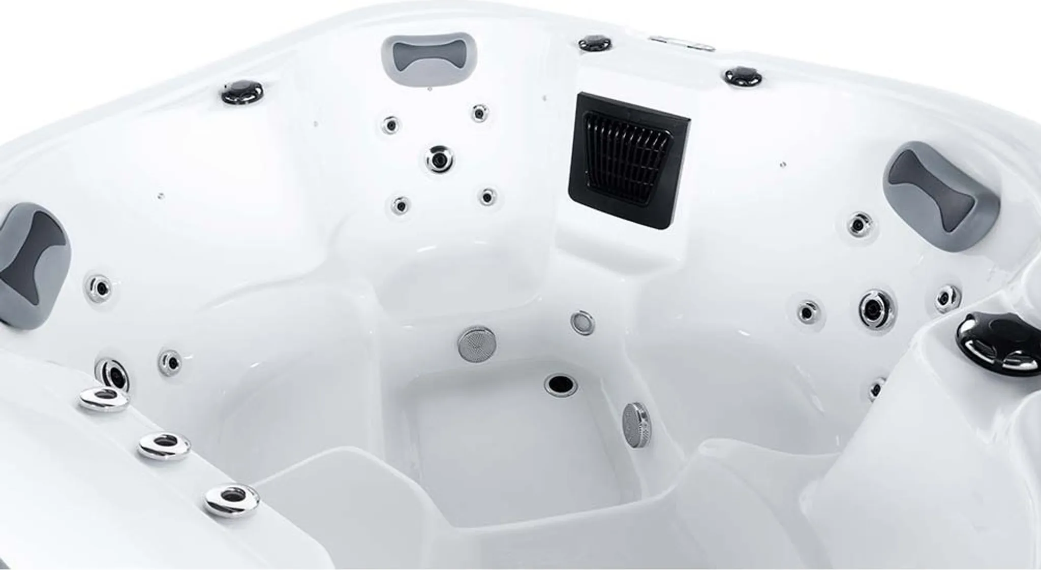 HOME DELUXE – Outdoor Whirlpool – SEA STAR PLUS Treppe und Thermoabdeckung – Maße 180 x 160 x 79 cm – Inkl. Heizung, 19 Massagedüsen und 15 Lichtquellen I Außen Whirlpool Spa für 4 Personen – Image 7