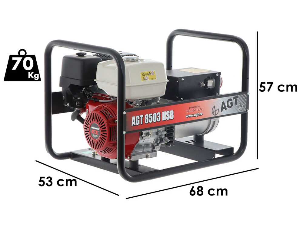 AGT 8503 HSB – Benzin-Stromerzeuger 6.4 kW – Dauerleistung 6 kW – 400V