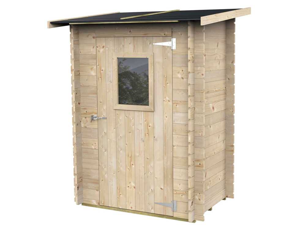 Alce Hobby 146×98 – Gerätehaus aus Holz – Mit Frontfenster – 146x98x197 cm – Image 4