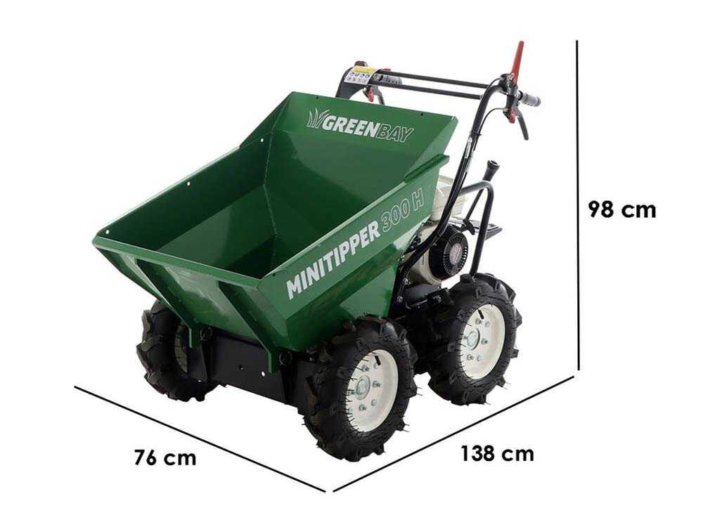 Benzin-Motorschubkarre 4×4 GreenBay MiniTipper 300 H – Hondamotor GP160