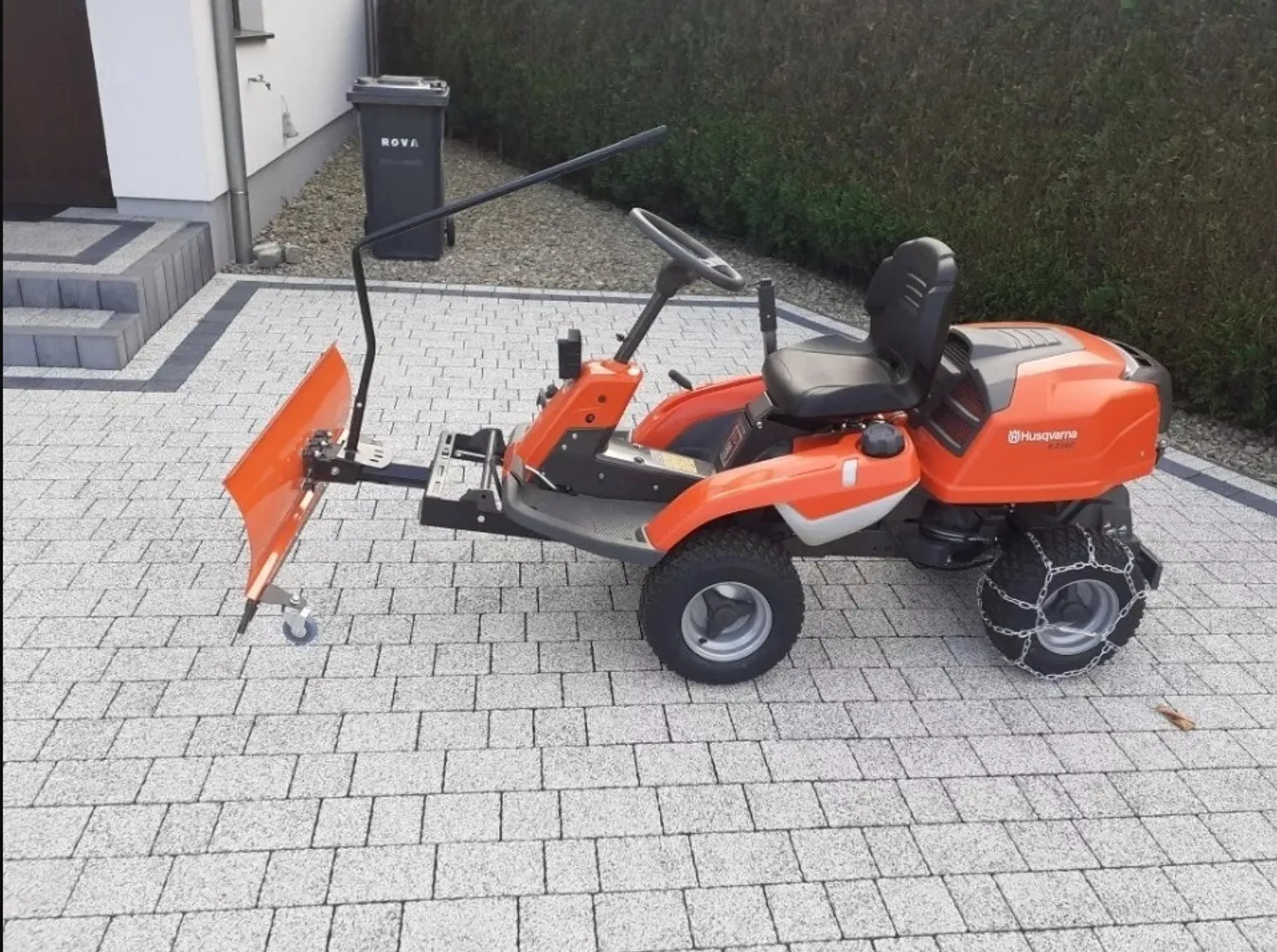 Schneeschild für Rasentraktor 120 x 40 cm Husqvarna Rider 214TC R214C R216 – Image 2
