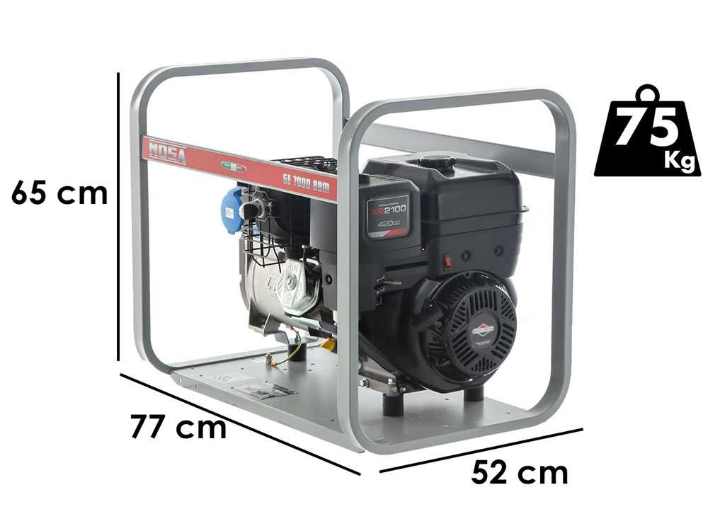 MOSA GE 7000 BBM – Benzin Stromerzeuger – 6 kW – Dauerleistung 5 kW – 230V – Motor B&S XR2100