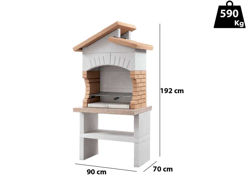 Palazzetti Cordoba – Modul-Grillkamin aus Beton – für Holz und Holzkohle