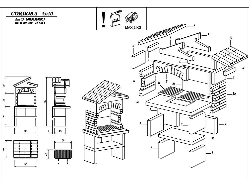 Palazzetti Cordoba – Modul-Grillkamin aus Beton – für Holz und Holzkohle – Image 2